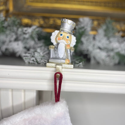 Gold and Silver Nutcracker Stocking Hangers