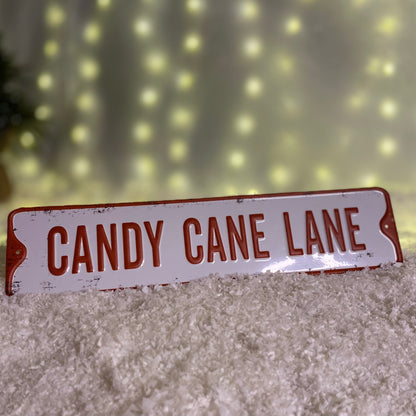 Candy Cane Lane Christmas Tree Sign