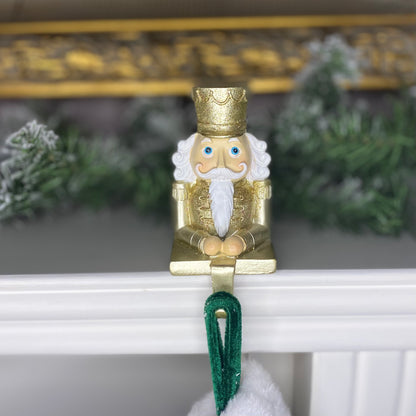 Gold and Silver Nutcracker Stocking Hangers