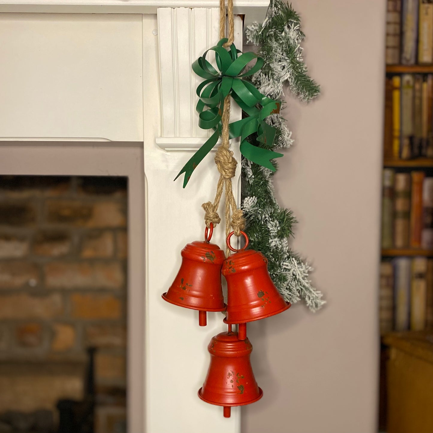 Bell Rope Ribbon Vintage Style Christmas Red Bells With Metal Ribbon – Love Christmas Shop