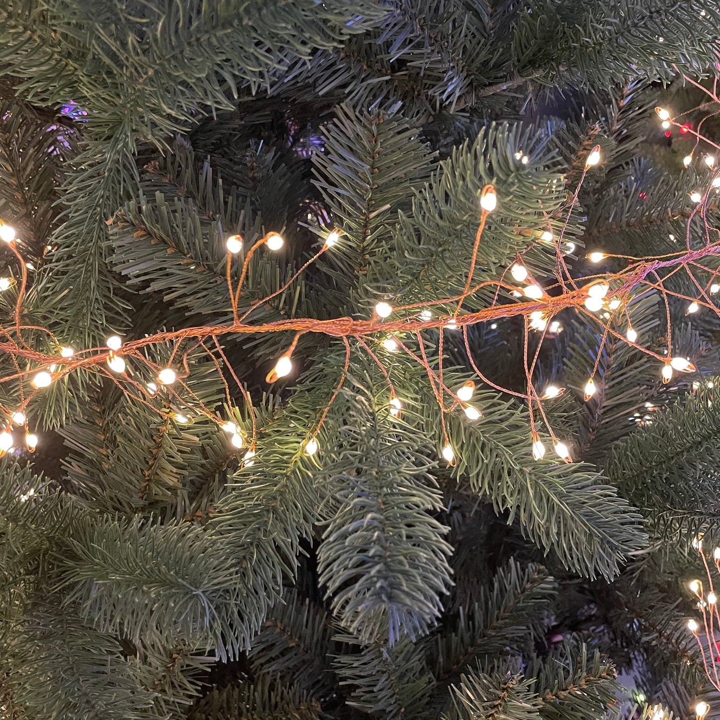 Premier Rose Gold Ultrabright 1.8m Christmas Garland Pin Wire with 288 Warm White LED Lights