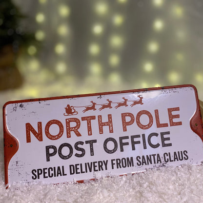 North Pole Post Office Christmas Sign