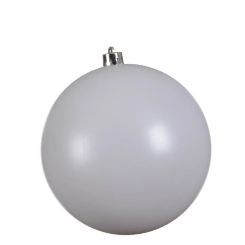 Winter White Matt Christmas Bauble 20cm