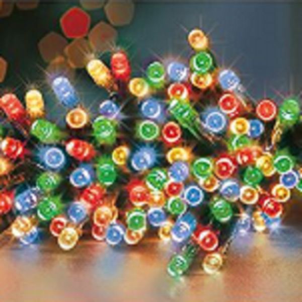 Premier TimeLights 100 Multi-Coloured LED Battery Operated Christmas String Lights