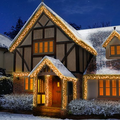 Premier 960 LED Cluster Brights Christmas Lights Vintage Gold Clear Cable