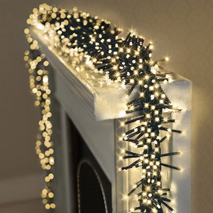 Premier 2000 LED Warm White Cluster Brights Christmas Lights